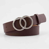 PU Leather Metal Buckle Heart Pin Waist Belt - Alt Style Clothing
