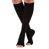 Elastic Open Toe Knee High Stockings Calf Compression Stockings - Alt Style Clothing