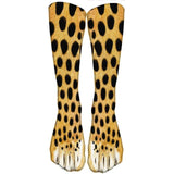 Funny Leopard Tiger Cotton Socks For Women - Alt Style Clothing