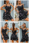 Glamaker Floral Print Sexy Bodycon High Split Dress - Alt Style Clothing