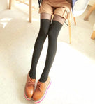 Cute Black Twisted Knee Stockings Twisted Pantyhose - Alt Style Clothing