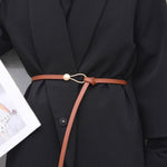 PU Leather Dress Belts Skinny Thin Women Waist Belts Strap - Alt Style Clothing