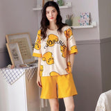 BZEL New Summer Sleepwear Cotton Women's Pajamas Set - Alt Style Clothing