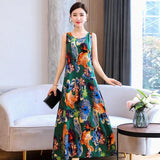 Loose Party Dress, Casual O-Neck Elegant And Sleeveless - Alt Style Clothing