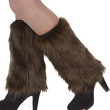 Soft Boot Socks Women Leg Warmers Solid Color Faux Fur Boot Cover - Alt Style Clothing