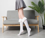 Lace Cute Velvet Lolita Long Socks Sexy Knee High Socks - Alt Style Clothing