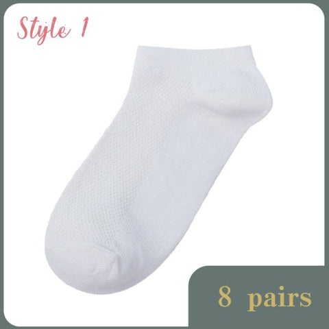 Pairs Lot Solid Mesh Short Socks Invisible Ankle Socks - Alt Style Clothing