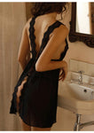 Women Lingerie Mesh Lace Nightie Nightgown Sleeveless Sling Nightwear - Alt Style Clothing