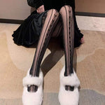 Long Hollow Out Sexy Pantyhose Tights Fishnet Stockings Club Party Hosiery - Alt Style Clothing