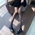 Long Hollow Out Sexy Pantyhose Tights Fishnet Stockings Club Party Hosiery - Alt Style Clothing
