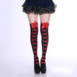 Hot Girl Bone Bow Socks Streetwear - Alt Style Clothing