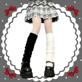 Punk Solid Black Cool Knit Long Socks With High Knee Elastic Leg Warmers - Alt Style Clothing