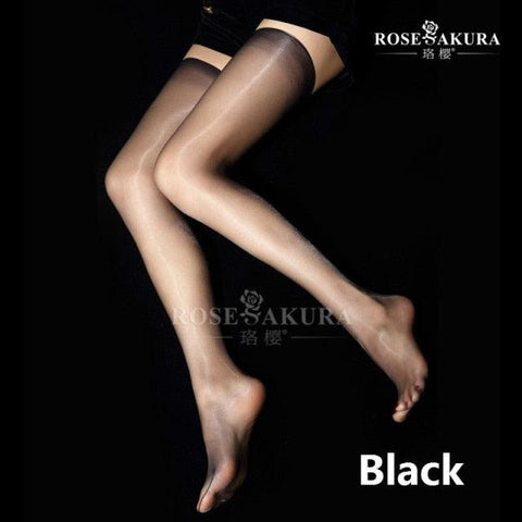 Sexy Oil Stockings Bright Silk Ultra Thin Over The Knee Socks - Alt Style Clothing