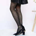 Sexy Pantyhose Summer Nylon Heart Tights with Polka Dot Print Stockings - Alt Style Clothing