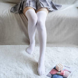 Thigh High Stockings Solid Casual Velvet Soft Flexible Over Knee - Alt Style Clothing