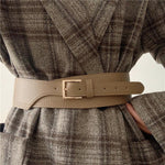 PU Leather gold square pin buckle cummerbunds HOT body cummerbund - Alt Style Clothing