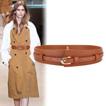 Fashion Wide cowskin Cummerbund knot real leather waistband - Alt Style Clothing