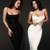 Blend V-Neck Mid-Long Bodycon Nightwear Party Dress - Alt Style Clothing